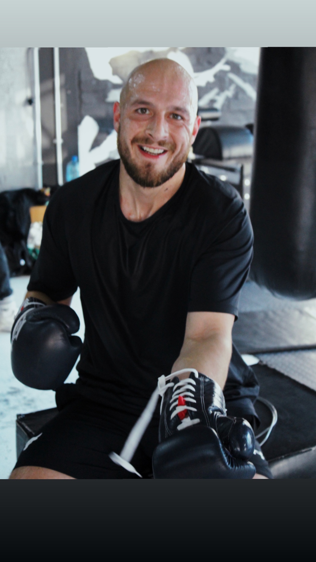 Coach Nic Booth in the gym